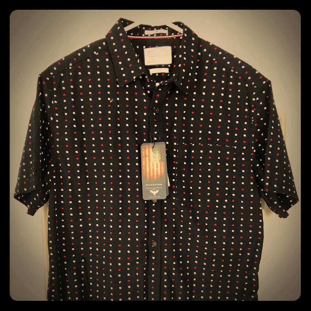 Denim & Flower Shirt slim fit